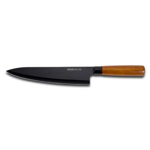 Ατσάλινο μαχαίρι του Chef "Nature" με ξύλινη λαβή και αντικολλητική επίστρωση 31cm