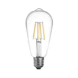 Λαμπτήρας LED ST64 Bulb pakoworld 4W 3000K E27 clear